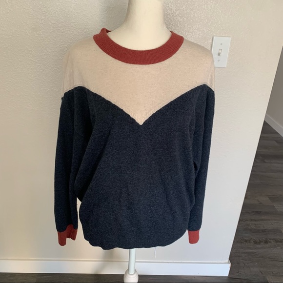 Madewell colorblock yoke pullover sweater size xs - Picture 1 of 9